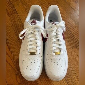 Men’s Nike Air Force 1 Low “White Team Red.” Size 12.